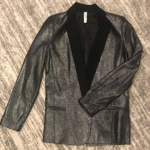 Mural Boyfriend Blazer Silver